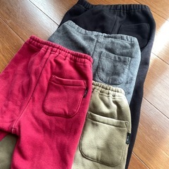 90cm UNIQLOフリースレギンス　裏起毛　ベルメゾンの画像
