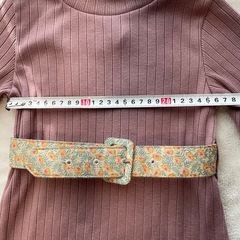petit main プティマイン ベルト付きワンピース 100cm リブの画像