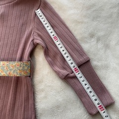 petit main プティマイン ベルト付きワンピース 100cm リブの画像