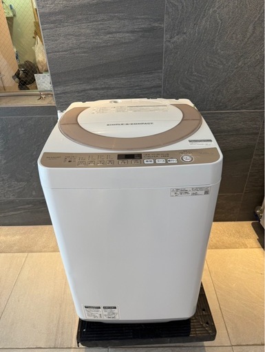 シャープ　ES-KS70U-N 2019年製　7キロ洗濯機