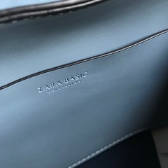 ザラ　ZARA  2way ショルダーバッグ　ハンドバッグ　ブルー　ネイビーの画像