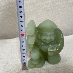 翡翠 玉 緑石 恵比寿 大黒天 2体 台座付 中国 七福神 の画像