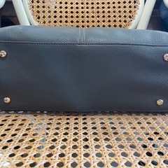 D7033【フィラノ】キーネックトートバッグ ショルダーポーチ セット ダークグレーの画像