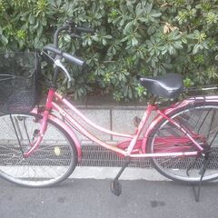 整備済み中古自転車　26インチ　税別￥7.980-　軽快車　ピンク（色アセ）928の画像