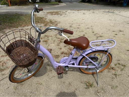 16インチ　自転車　パープル