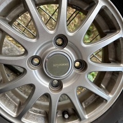 ブリヂストン ホイール  ECOFORME&スタッドレスタイヤ ブリザック 155/65R13の画像