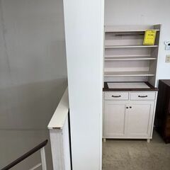 J3024　【リユースのサカイ柏店】　IKEA　イケア　コレクションラック　左開き　ホワイト　ガラス張り　棚の画像