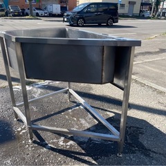 業務用　シンク　ステンレス　流し台　厨房　W940　D620　H770　中古　③の画像