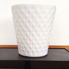 ☆ 植木鉢 陶器  ホワイト  サイズ８号 ☆の画像