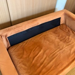 LOWYA 2人掛けソファ フロアソファ ベロア調の画像