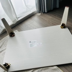 ニトリ　白木目　折りたたみテーブルの画像