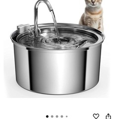 超美品　猫　水飲み器ステンレス製 3.2L大容量 自動給水器の画像