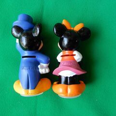 【未使用品】ミッキーマウス＆ミニーマウス 貯金箱の画像