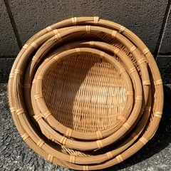 竹製かご・ざる 7点セットの画像