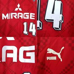 プーマ 浦和レッズ  1998 ホーム ユニフォーム 長袖 ＃14 礒貝洋光 XO PUMA 2002 FIFAワールドカップ 招致活動 ワッペン付き サッカー Jリーグの画像