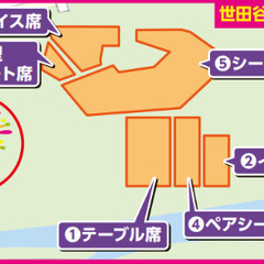 10/4(土)　第47回世田谷区たまがわ花火大会　テーブル席（4人席）　観覧スペースの最前方席でゆったり花火が鑑賞できます！の画像