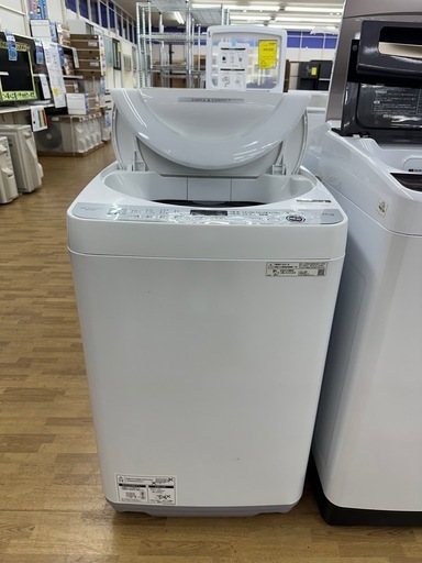 【ドリーム川西店御来店限定】☆ジモティー見たよ♪割引☆ シャープ 洗濯機　ES-GE7E-W 7.0kg 2021 動作確認／クリーニング済み 【99560000028342】