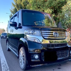 NBOX カスタム ターボ 4WD エンジンスターター 両側電動スライドドア バックカメラ 令和8年9月の画像