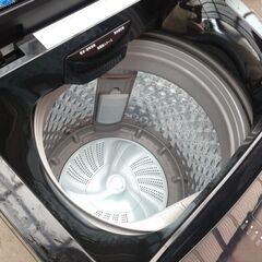 ¥10000/01/ニトリ 予約タイマー＆お手入れコース 6kg 全自動洗濯機 NT60L1BK ブラック 2024年製 清掃済み 通電確認済み 美品の画像