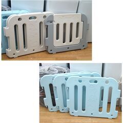 ベビーサークル コの字型(6P+2P) GGUMBI パステルカラー ベーシックガード1P幅75cm ドア付き ファミリーガード ベビーガード 札幌市 清田区 平岡の画像