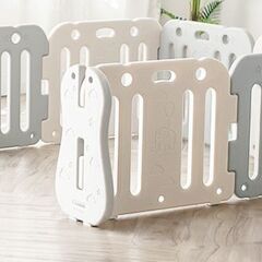 ベビーサークル コの字型(6P+2P) GGUMBI パステルカラー ベーシックガード1P幅75cm ドア付き ファミリーガード ベビーガード 札幌市 清田区 平岡の画像