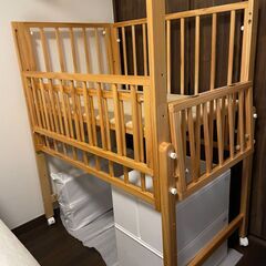 yamatoya ヤマトヤ W 2wayオープン ミニベビーベッド トールの画像