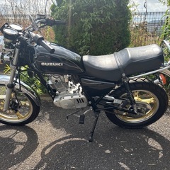 GN125H 黒　吸い込み　整備済　カスタム　旧車　スズキ　GS400 ザリ　ゴキ　バブ　FT の画像