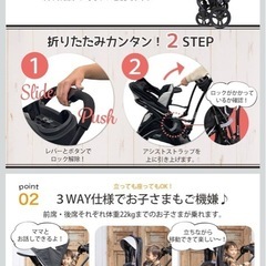 【美品】ベビーカー　2人用
の画像