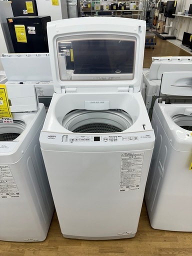 【ドリーム川西店御来店限定】☆ジモティー見たよ♪割引☆ アクア　 新古品　洗濯機　 AQW-S7RBK 7.0kg 2024 動作確認／クリーニング済み 【99540000026403】