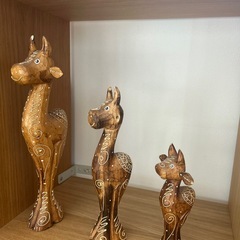 牛の置物3点セット　バリ購入の画像