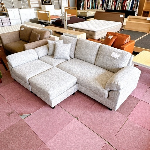 ３人掛け ソファ L字ソファ コーナーソファ 
グレー系