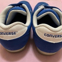コンバース☆スニーカー☆ブルー☆２２㎝☆お子様にも☆履いてる姿は美品に見えます☆の画像