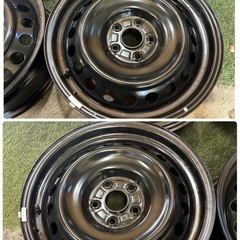 ⭐️60プリウス⭐️17インチ‼️4本セット🌈純正鉄ホイール🌈日本製‼️J17×6.5J🌈5H×114.3の画像