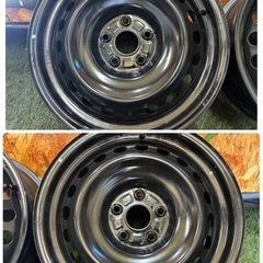 ⭐️60プリウス⭐️17インチ‼️4本セット🌈純正鉄ホイール🌈日本製‼️J17×6.5J🌈5H×114.3の画像