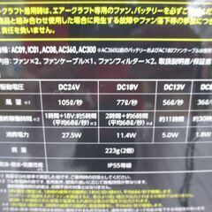 バートル BURTLE AC09-24V 空調ファン＆バッテリ 未使用品 【ハンズクラフト宜野湾店】の画像
