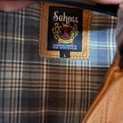 schott NYC ライダースジャケット　L相当　
ブラウンの画像