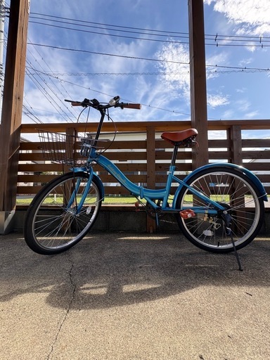 【取引中】　折りたたみ自転車　　24インチ　ギア付き（７）