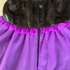キッズ　ハロウィン紫黒キャミソールドレス（中古）の画像