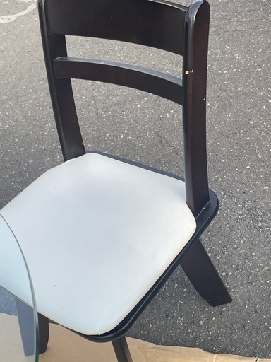 ガラス丸テーブルセット(中古)