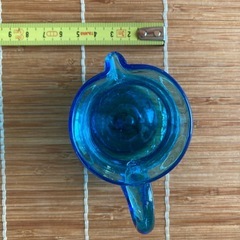 未使用品　ビードロ　水差し青の画像