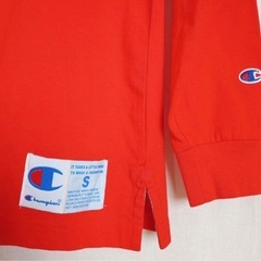 美品☆パーカー☆champion☆男女兼用☆赤×白☆M-L☆メンズS☆オシャレ☆の画像