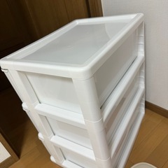 三段引き出し ホワイトの画像