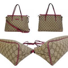 グッチ GUCCI トートバッグ 2WAY ハンド ショルダー GGスプリーム 353440 ベージュの画像