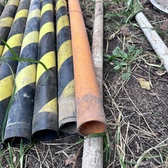 道路建設　備品　保安ポール　ポールのみ5本+オマケの画像