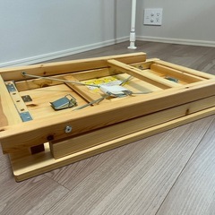 【無印】パイン材　折りたたみテーブルの画像