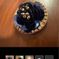 お花とジルコニアのヴィンテージブローチの画像