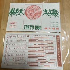 東京オリンピック（1964）の日程表の画像