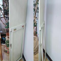 飯田橋駅徒歩6分 直接引取）アンティーク 姿見/全身鏡 白の画像