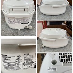 R629 ☀️ TOSHIBA IH炊飯ジャー 5.5合炊き 20年製 RC-10HK ⭐ 動作確認済 ⭐ クリーニング済の画像