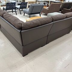 リユースのサカイ栃木店★ジモティ割あり★  ソファー ブラウン W230×D151×H90 クリーニング済み TC10827の画像